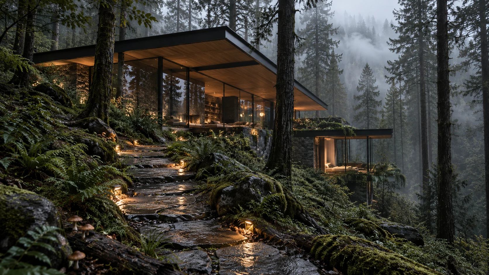 NEBBIA, refugio de arquitectura contemporánea en el bosque