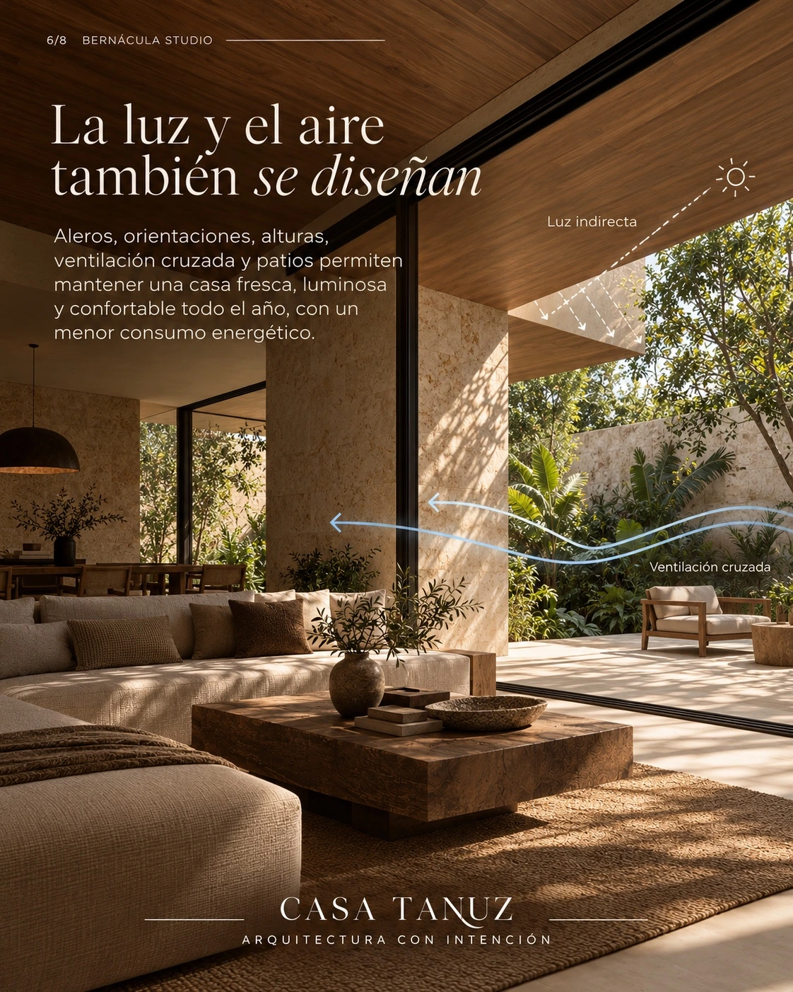 Casa Tanuz — La luz y el aire se diseñan. La intención bioclimática.
